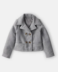 Girls Long-Sleeve Fashion Jacket - Grey
