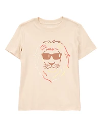 Toddler Boy Lion Short-Sleeve Graphic Tee - Brown