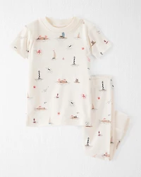 Baby Organic Cotton Pajamas Coastal Vacation Print