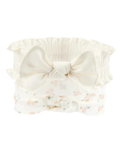 Baby 2-Pack Headwraps - White/Yellow
