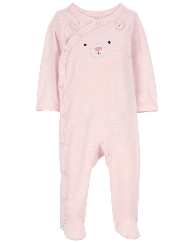 Baby Bear Snap-Up Cotton Sleep & Play Pajamas