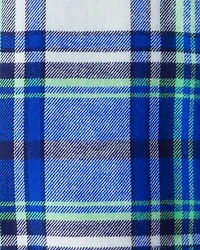 Baby Boy Plaid Shera Lined Fashion Jacket - Blue