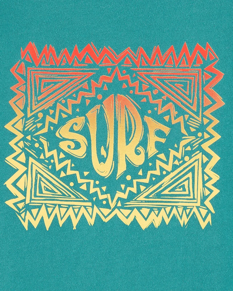 Kid Surf Short-Sleeve Graphic Tee - Turquoise