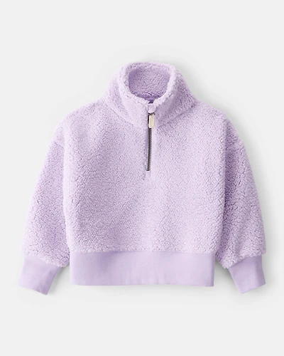 Toddler Girl DayDream Fleece Quarter-Zip Pullover Sweatshirt - Purple