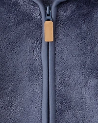 Baby Boy 2-Piece Print Velour Jacket Outfit Set - Navy