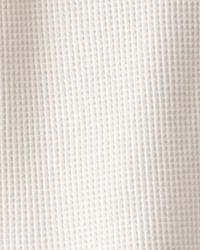 Toddler Boy Long-Sleeve Waffle Knit Utility Shirt - White