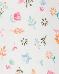 Toddler Girl Floral Print Snug Fit Cotton Footless 1-Piece Pajamas
