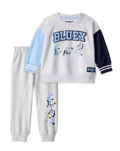Toddler Boy 2-Piece Bluey French Terry Sweatshirt & Joggers Set -  Grey