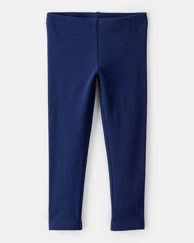 Toddler Girl Cotton Stretch Leggings - Navy