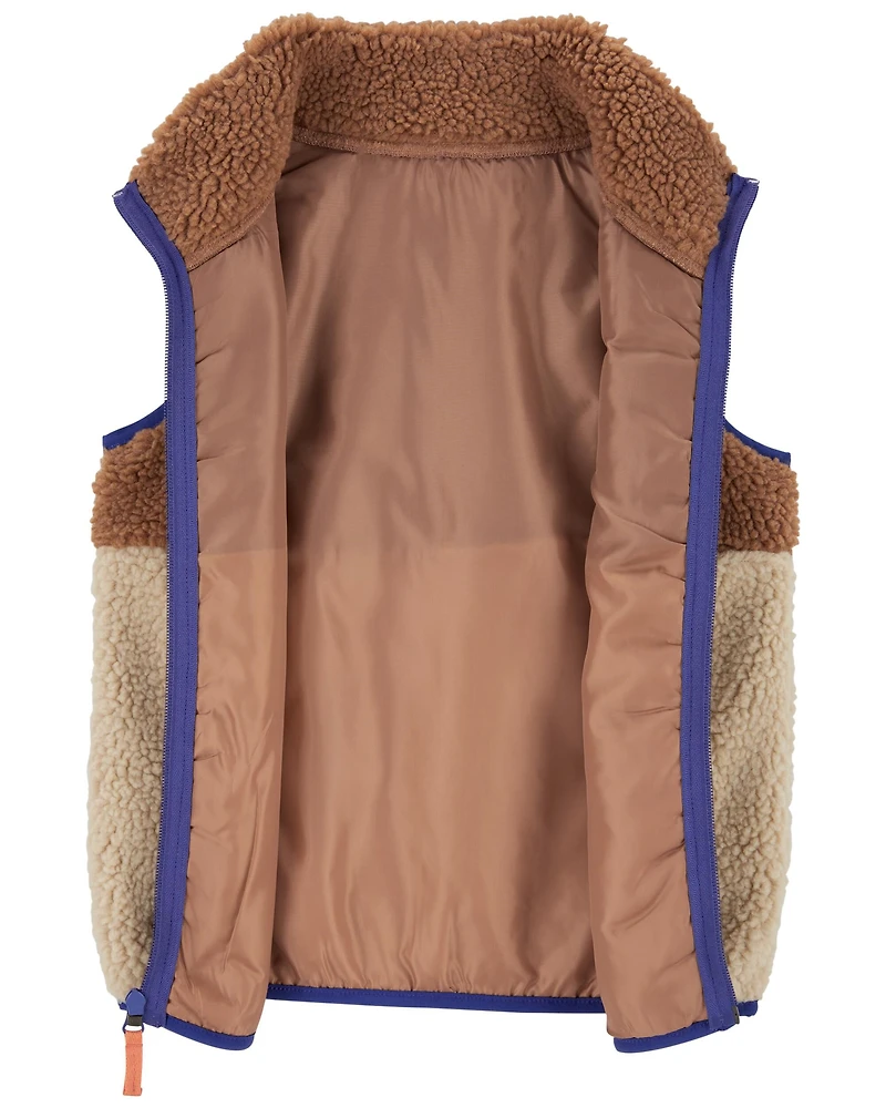 Kid Zip-Up Sherpa Vest