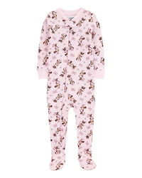 Baby Disney© Minnie Mouse Snug Fit Cotton Footie 1-Piece Pajamas - Pink