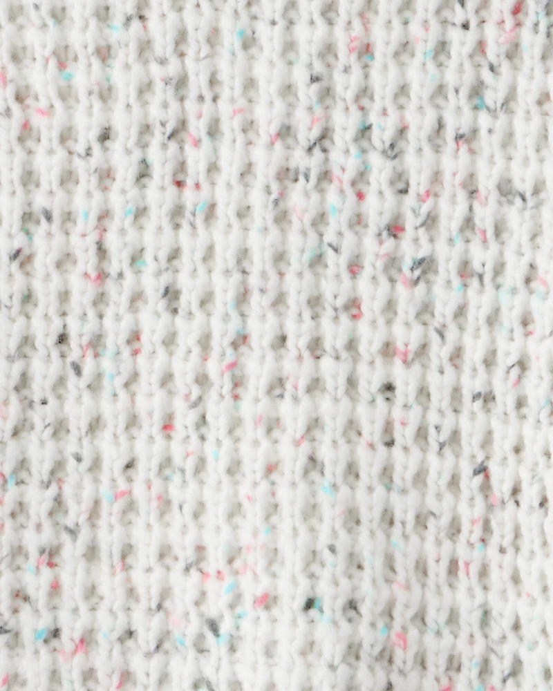 Girls Confetti Sweater - Cream