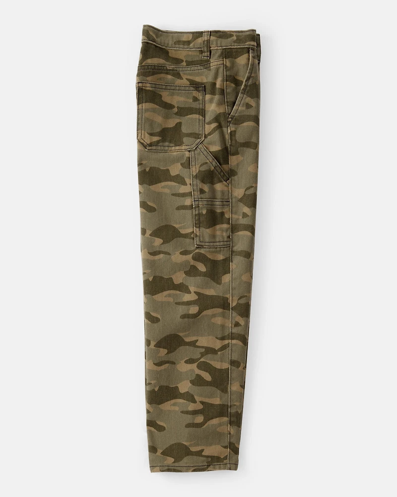 Boys Camo Carpenter Fashion Pants
