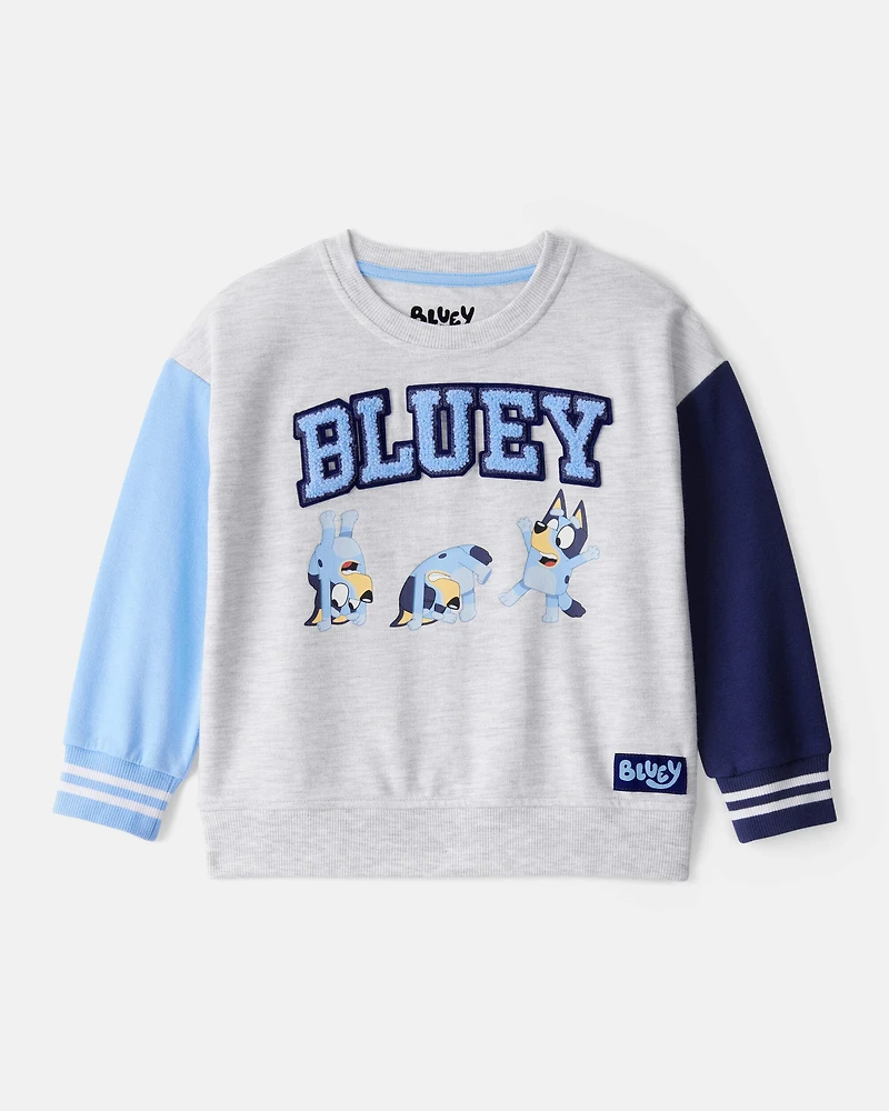Toddler Boy 2-Piece Bluey French Terry Sweatshirt & Joggers Set -  Grey
