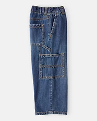 Toddler Boy  Wide-Leg Carpenter Denim Jeans - Medium Wash