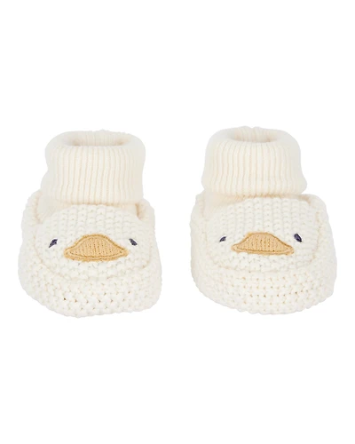 Baby Duck Crochet Booties - Yellow