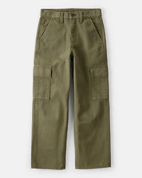 Boys Cotton Fashion Cargo Pants - Green