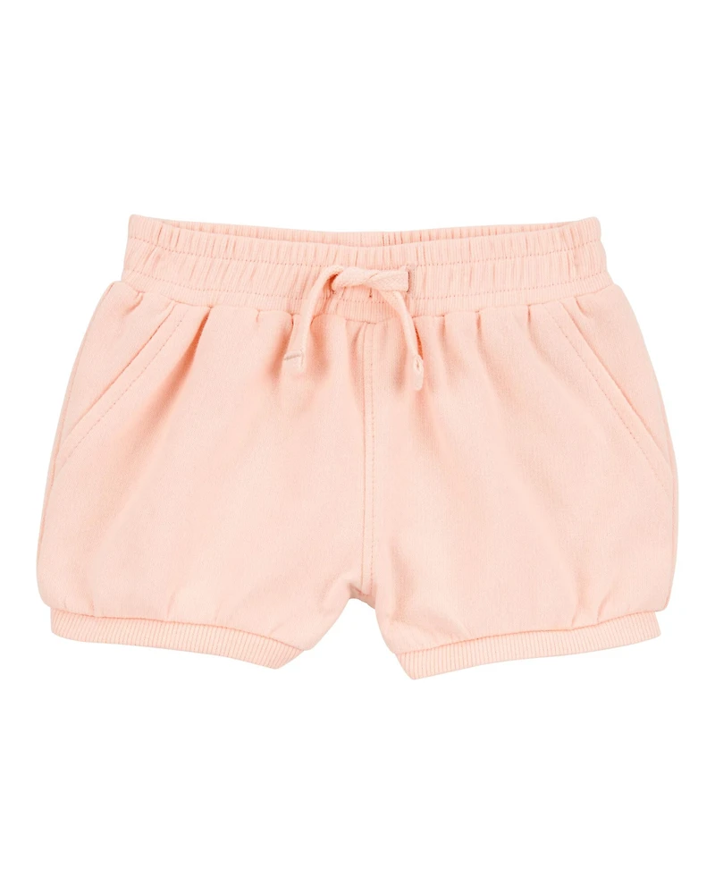 Baby 2-Piece Bodysuit & French Terry Short Set - Pink