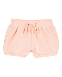 Baby 2-Piece Bodysuit & French Terry Short Set - Pink