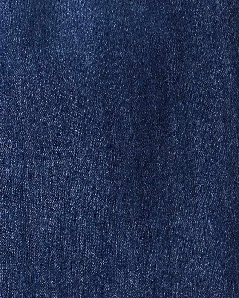Girls Mid-Rise Denim Pull-On Jeans - Blue