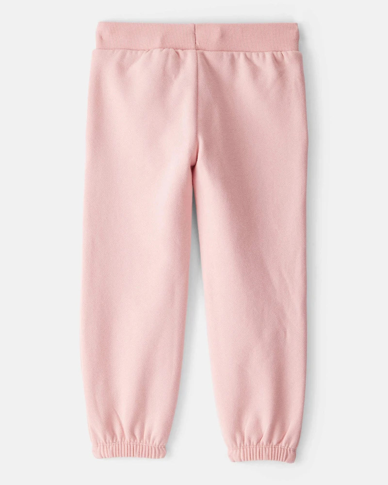 Toddler Girl Cotton Joggers - Pink