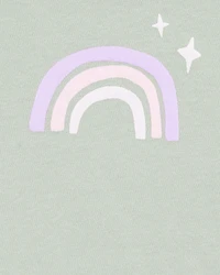 Toddler Girl Rainbow Short-Sleeve Graphic Tee - Olive