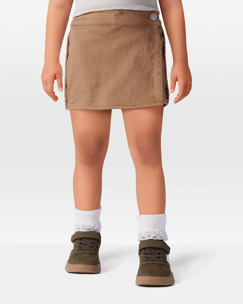 Toddler Girl 100% Cotton Skort - Brown