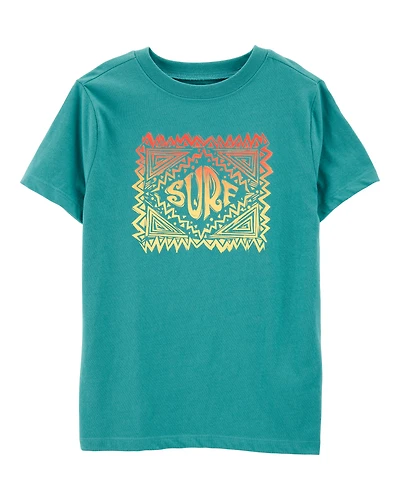 Kid Surf Short-Sleeve Graphic Tee - Turquoise