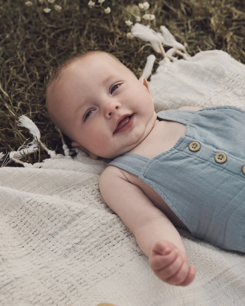 Baby Organic Cotton Gauze Overalls in