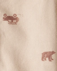 Baby Boy Outdoor Camping Button-Down Shirt - Tan