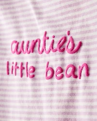 Baby Girl Little Bean Long-Sleeve Graphic Bodysuit - Pink