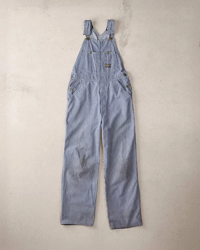 Adult Medium Vintage Hickory Stripe Denim Overalls from the OshKosh Archive Release