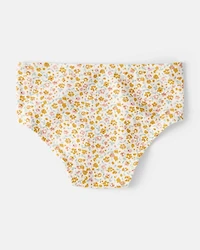 Toddler 7-Pack Floral Hearts Brief Stretch Cotton Underwear