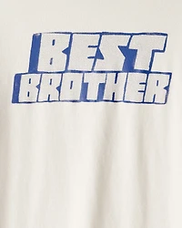 Boys Best Brother Long-Sleeve Graphic Tee - White