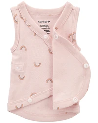 Baby Girl Preemie Rainbow Cotton Tank - Pink