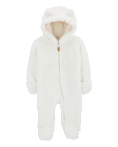 Baby Hooded Quilted Jumpsuit