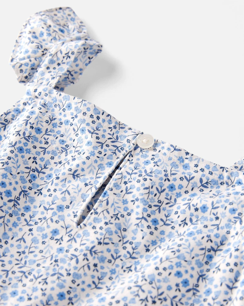 Toddler Organic Cotton Dress in Meadow Bloom Print