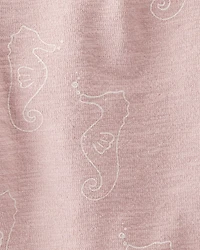 Baby 2-Piece Seahorse-Print Knit Set Made with Organic Cotton