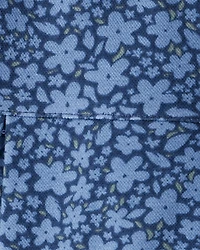 Kid Floral Pleated Pull-On Skort - Navy
