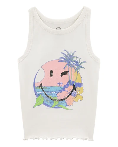 Kid SmileyWorld Graphic Tank - Cream