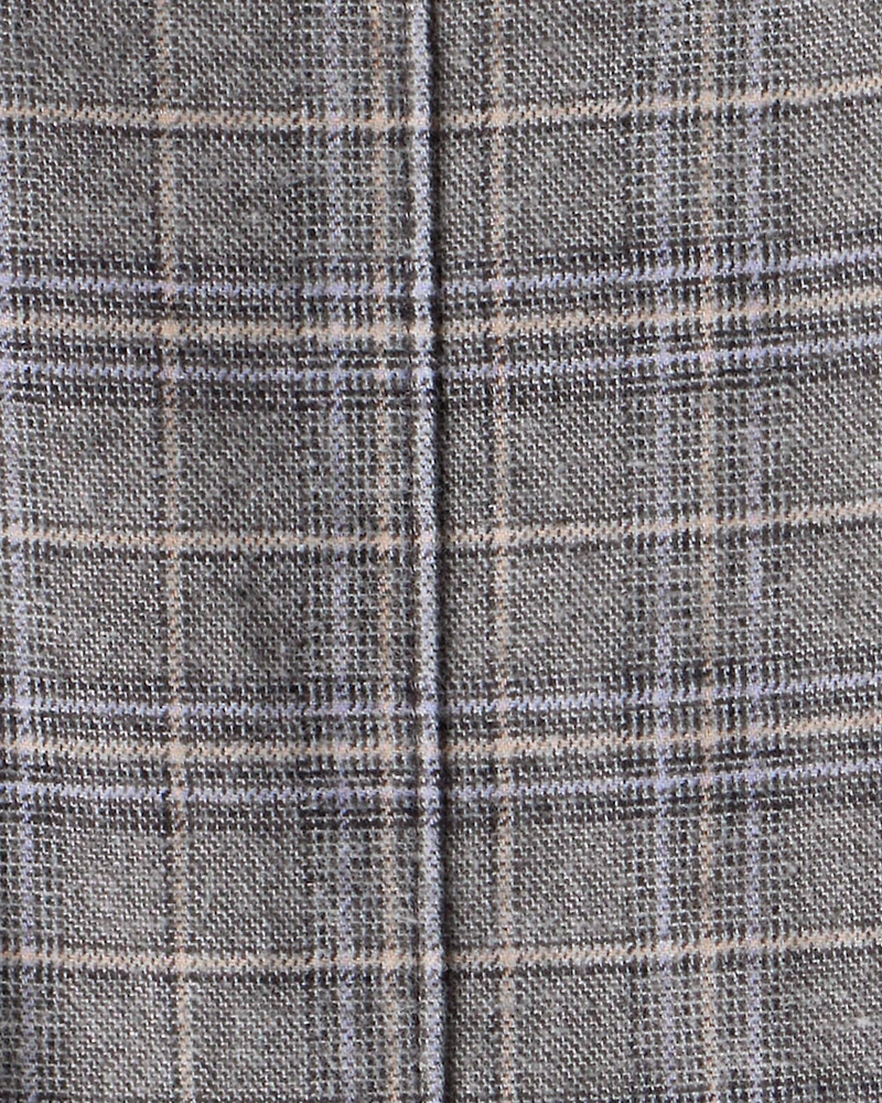 Boys Plaid Pants - Grey