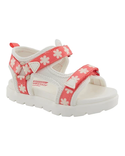 Toddler Girl Casual Floral Meadow Sandals - Orange