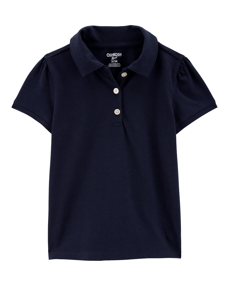 Toddler Pique Uniform Polo Shirt - Navy