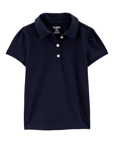 Toddler Pique Uniform Polo Shirt - Navy