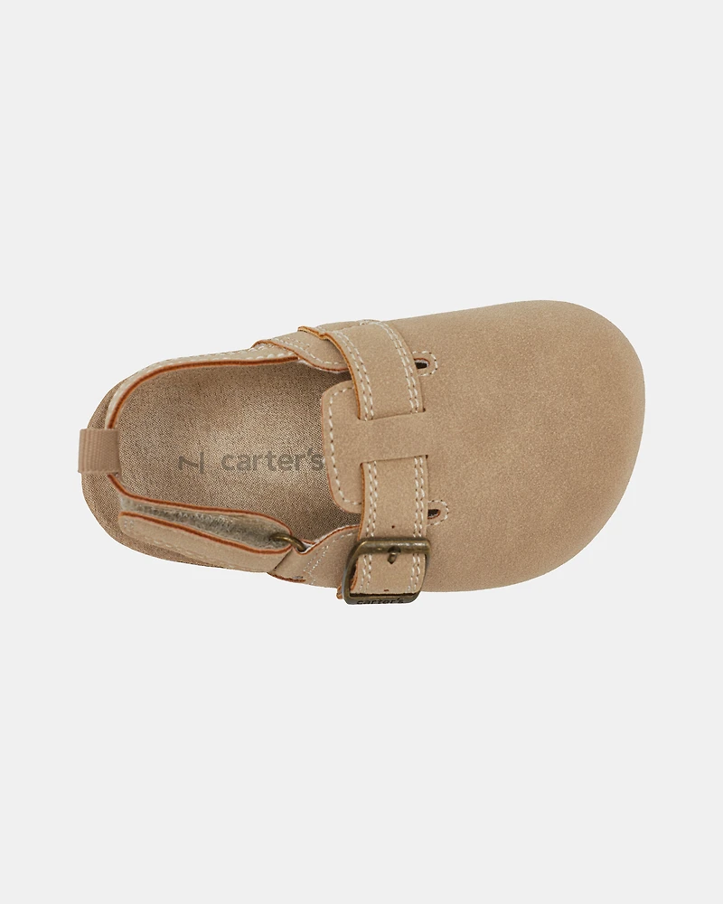 Kid Casual Slip-On Clogs - Tan