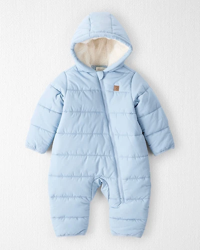 Baby Girl 1-Piece Snowsuit Made with Recycle Materials
