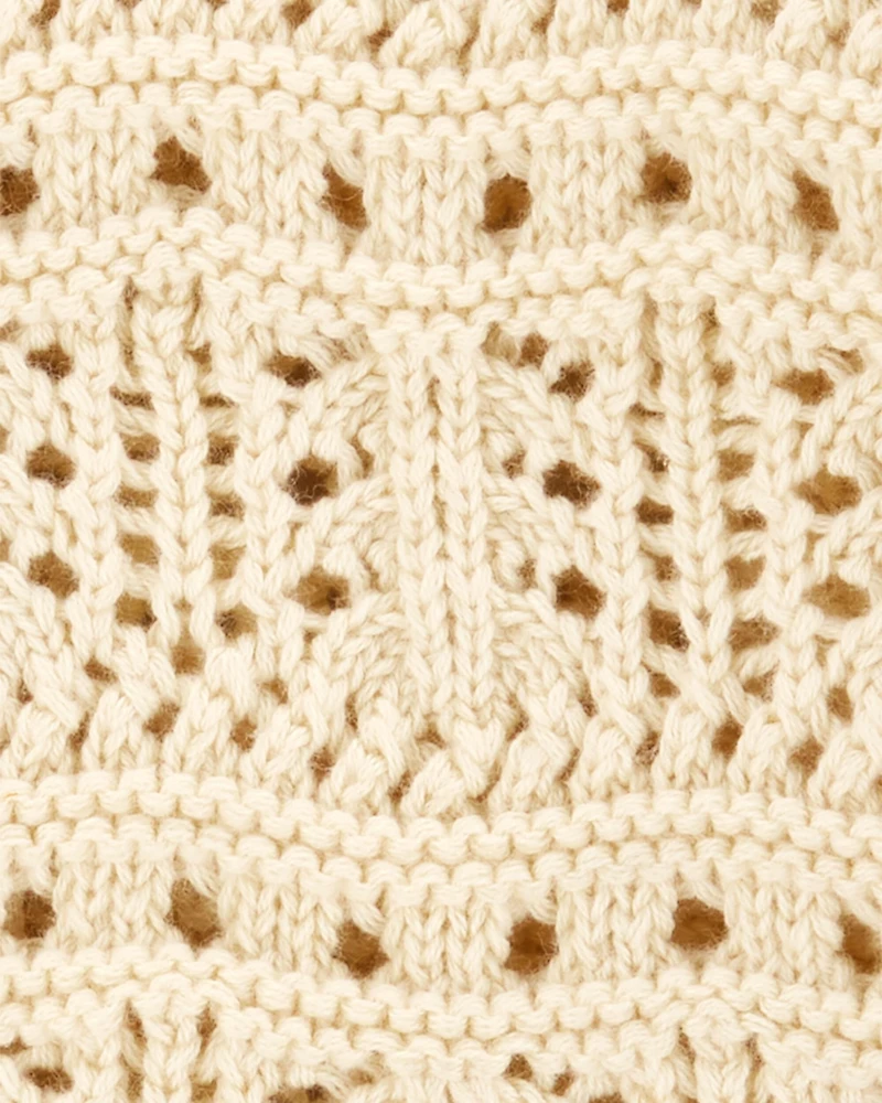 Baby Pointelle Cardigan - Cream