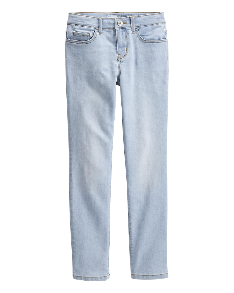 Kid Light Blue Ice Wash Skinny-Leg Jeans