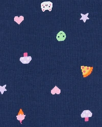 Kid 4-Piece Gamer Cotton Pajamas
