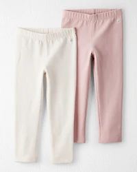 Toddler Girl 2-Pack Sweatpants Made with Organic Cotton